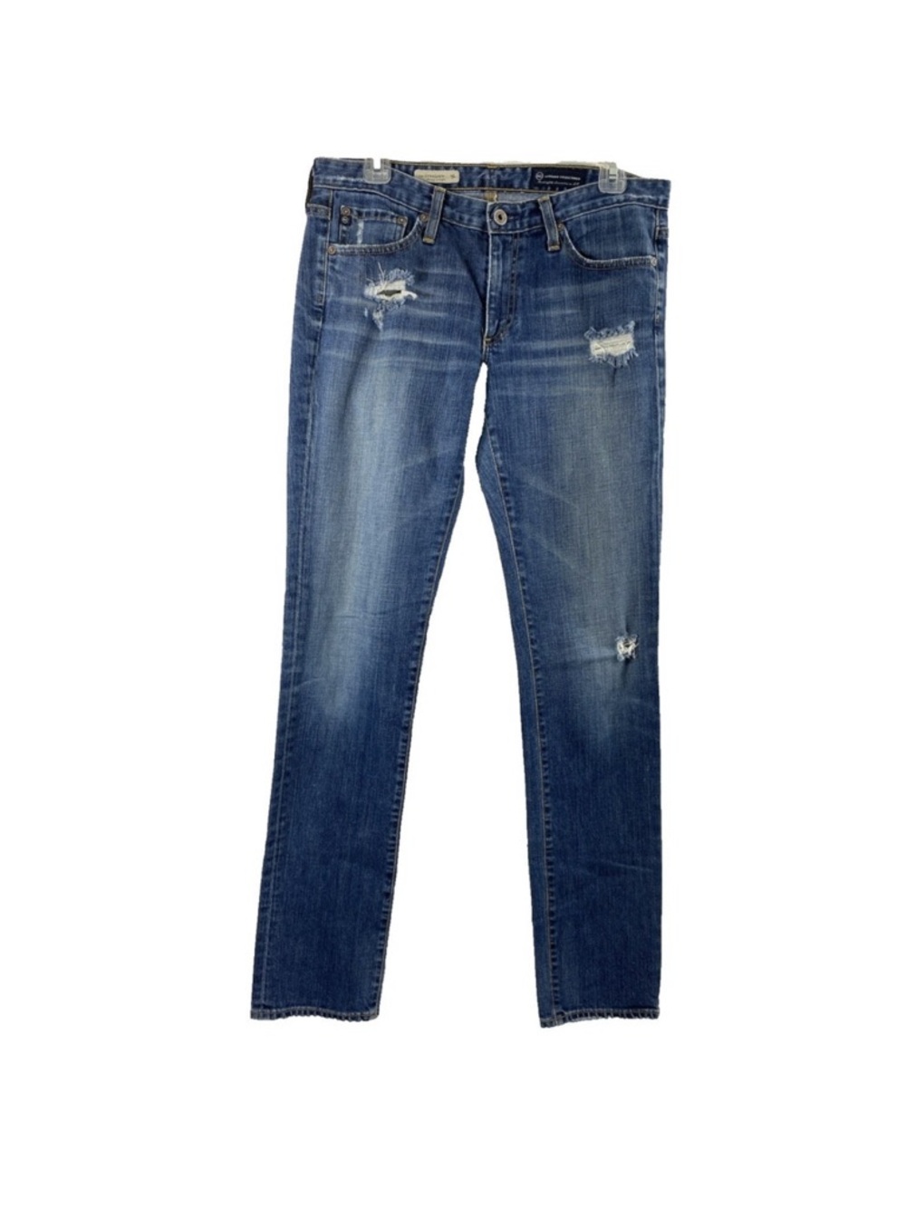 AG Adriano Goldschmied Jeans Womens Size 29 R  Distress Skinny Straight Denim